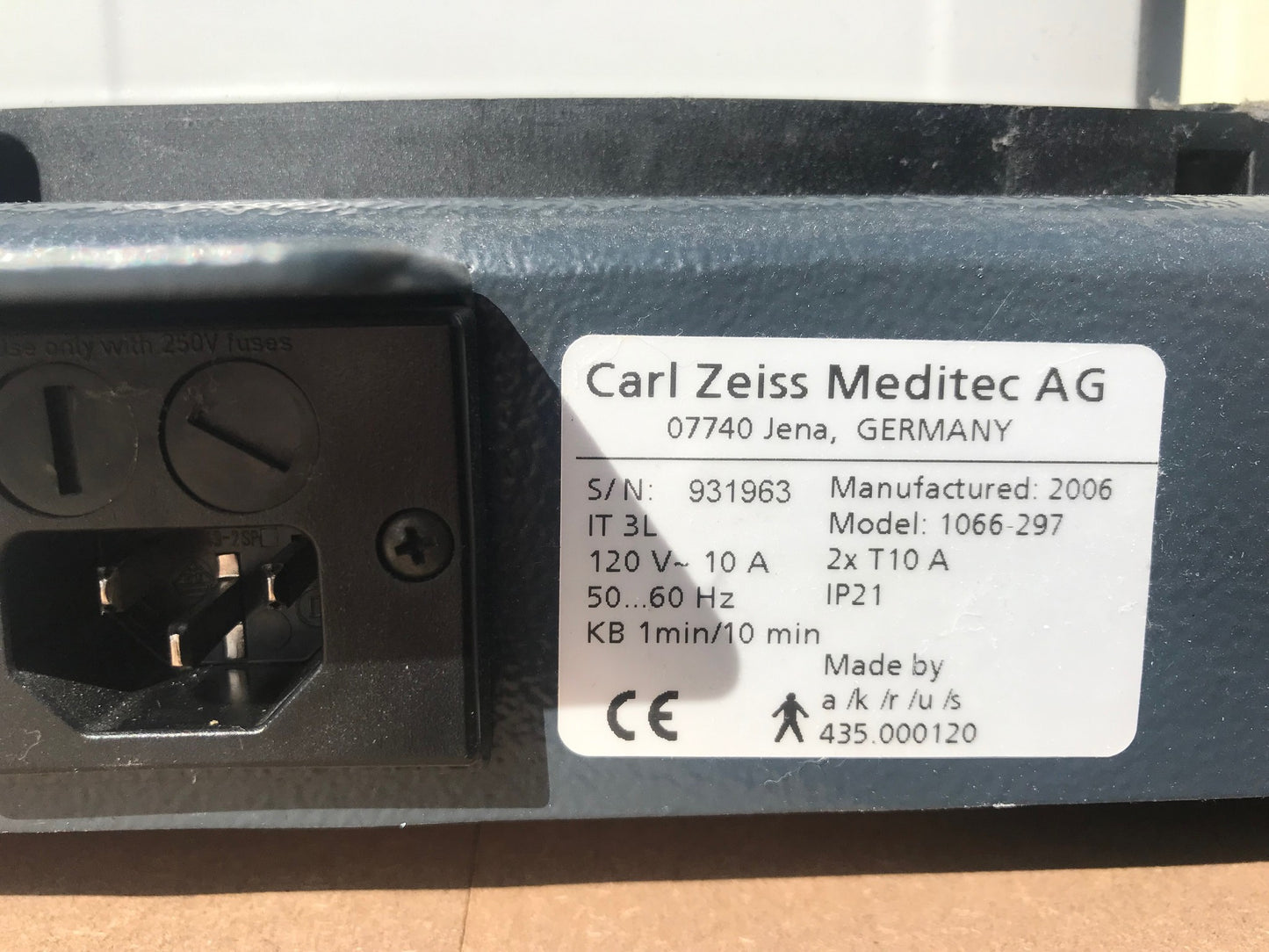 ORIGINAL ZEISS HI-LO ADJUSTABLE POWER TABLE FOR OPTICAL IOL A-SCAN WATCH VIDEO