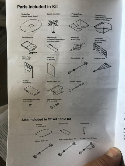 STEELCASE MEDIASCAPE SP106-101 & 5 VIRTUAL PUCKs NEC HDMI E422(L420UT CONFERENCE