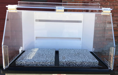 FLOW SCIENCES VBSE VENTED 3ft SAFETY ENCLOSURE FUME HOOD & 2 ANTI VIBRATION SLAB