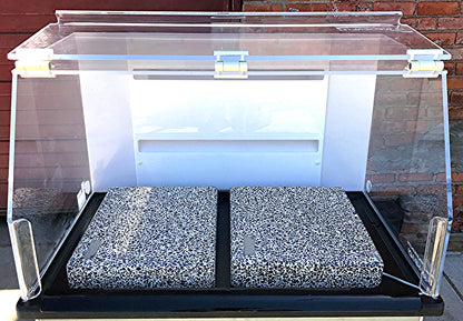 FLOW SCIENCES VBSE VENTED 3ft SAFETY ENCLOSURE FUME HOOD & 2 ANTI VIBRATION SLAB