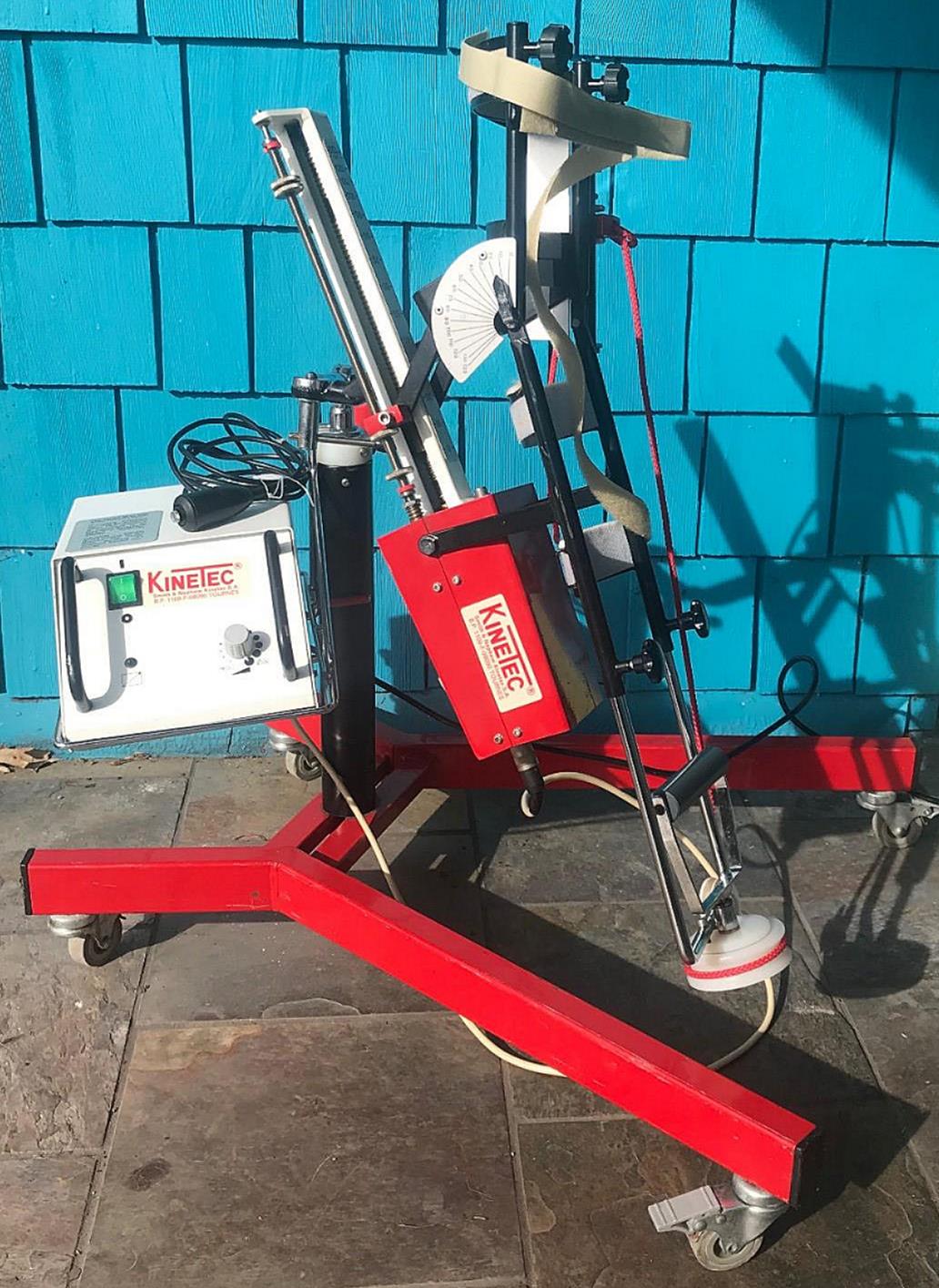 KINETEC 6080 ELBOW REHAB CPM CONTINUOUS PASSIVE MOTION REMOTE & STAND WATCHVIDEO