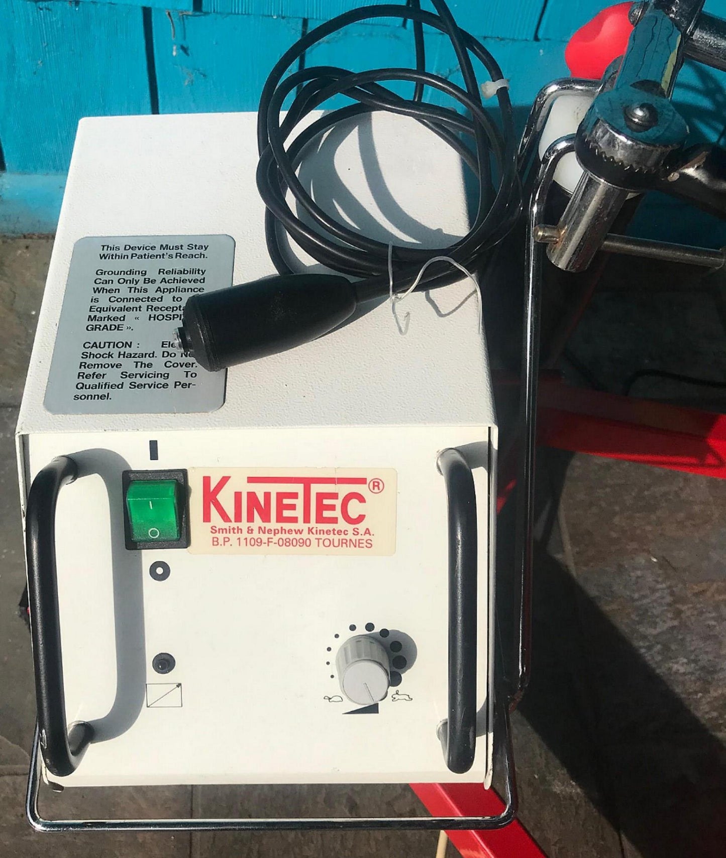 KINETEC 6080 ELBOW REHAB CPM CONTINUOUS PASSIVE MOTION REMOTE & STAND WATCHVIDEO