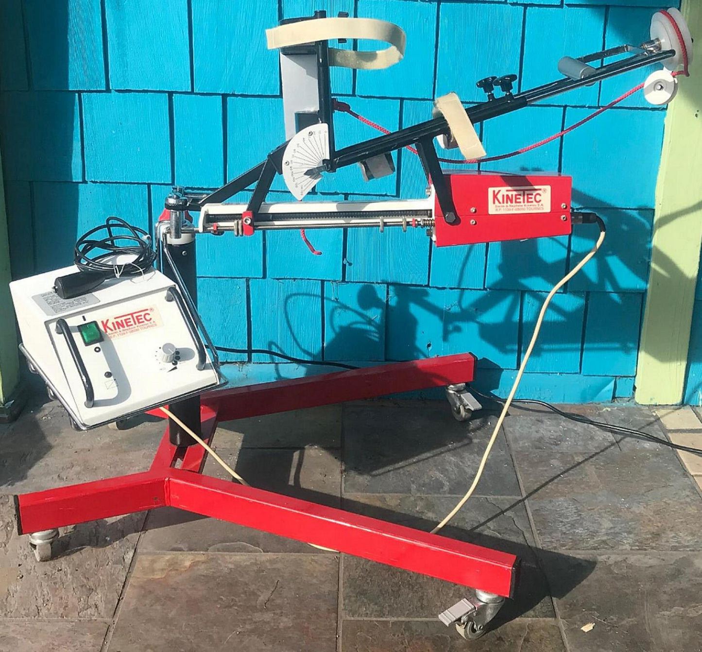 KINETEC 6080 ELBOW REHAB CPM CONTINUOUS PASSIVE MOTION REMOTE & STAND WATCHVIDEO