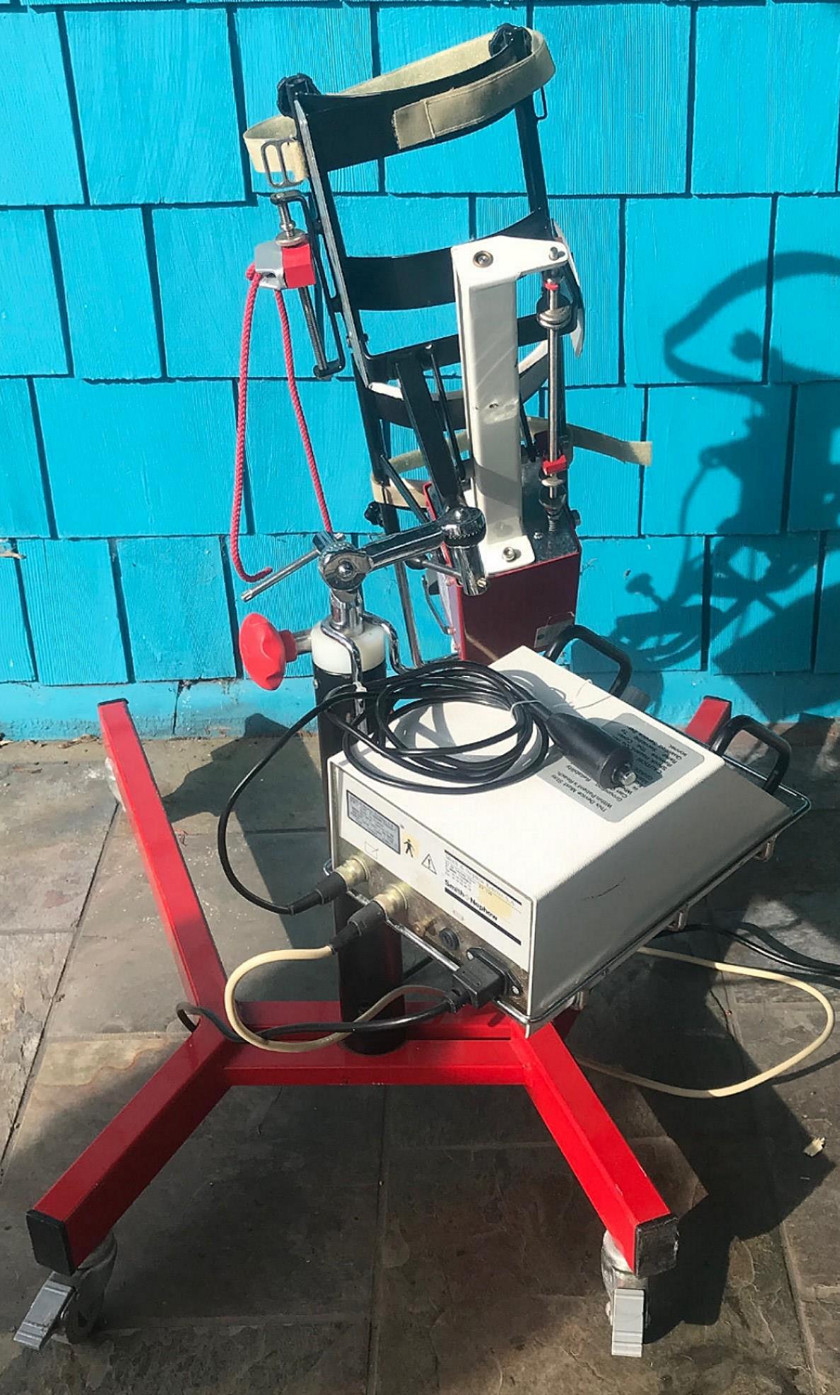 KINETEC 6080 ELBOW REHAB CPM CONTINUOUS PASSIVE MOTION REMOTE & STAND WATCHVIDEO