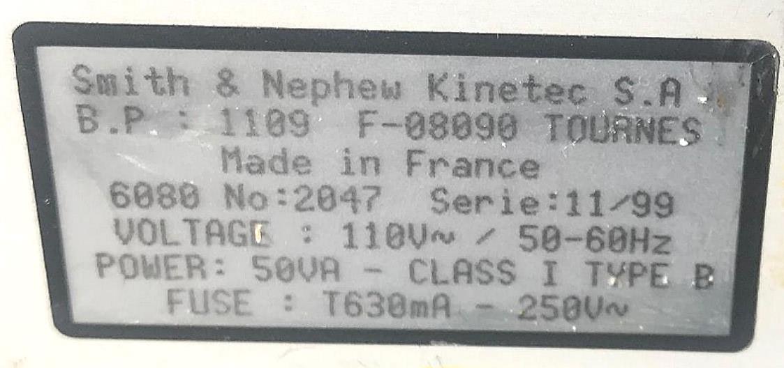 KINETEC 6080 ELBOW REHAB CPM CONTINUOUS PASSIVE MOTION REMOTE & STAND WATCHVIDEO