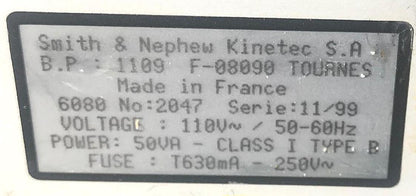 KINETEC 6080 ELBOW REHAB CPM CONTINUOUS PASSIVE MOTION REMOTE & STAND WATCHVIDEO