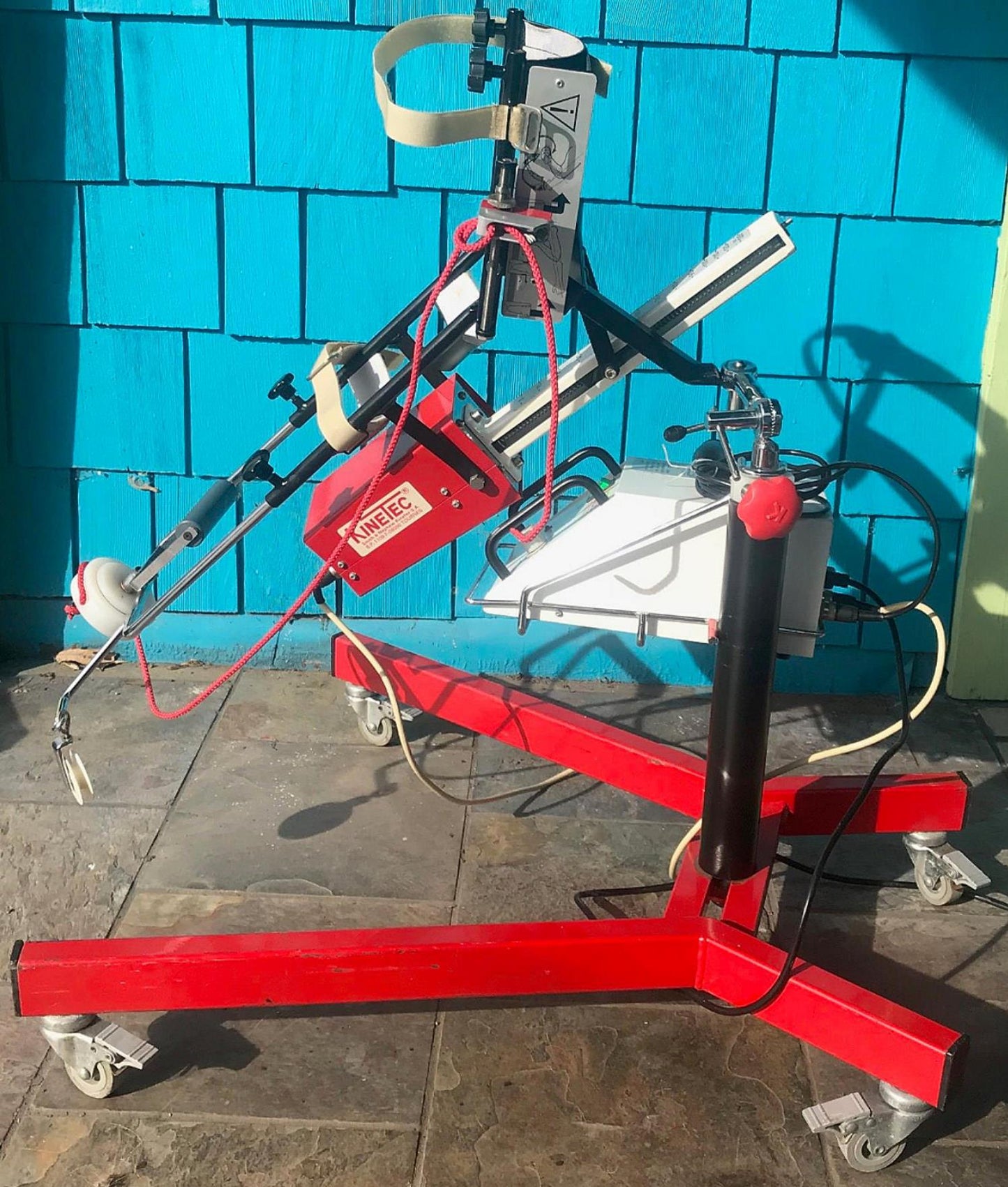 KINETEC 6080 ELBOW REHAB CPM CONTINUOUS PASSIVE MOTION REMOTE & STAND WATCHVIDEO