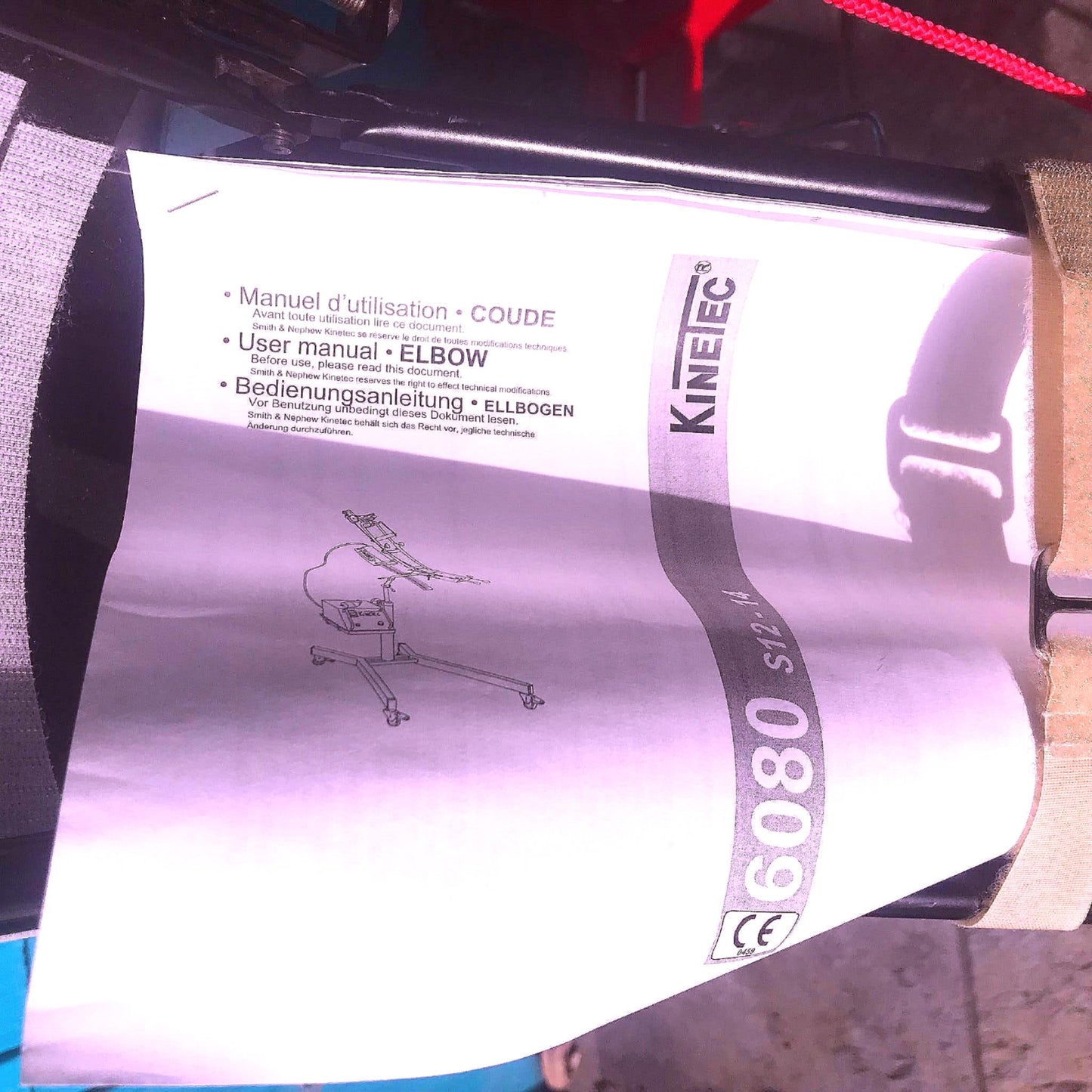 KINETEC 6080 ELBOW REHAB CPM CONTINUOUS PASSIVE MOTION REMOTE & STAND WATCHVIDEO