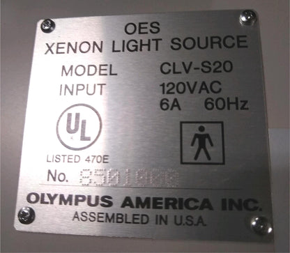 OLYMPUS CLV-S20 XENON CERAMIC LIGHT SOURCE ENDOSCOPY 90DAYWARRANTY FREE SHIPPING