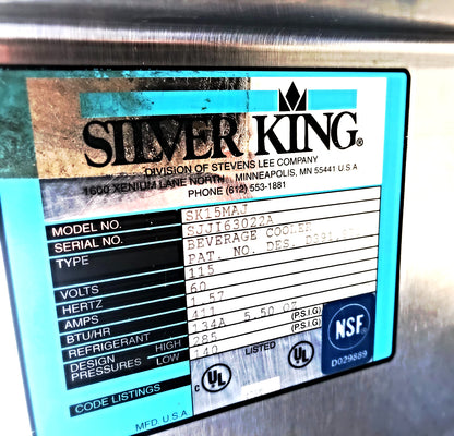 SILVER KING SK-15MAJ REFRIGERATED COMMERCIAL MILK BEVERAGE 3 VALVE DISPENSER