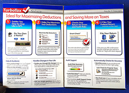 BRAND NEW INSIDE SEALED BOX 2011 TURBOTAX DELUXE FEDERAL RETURNS PLUS E-File