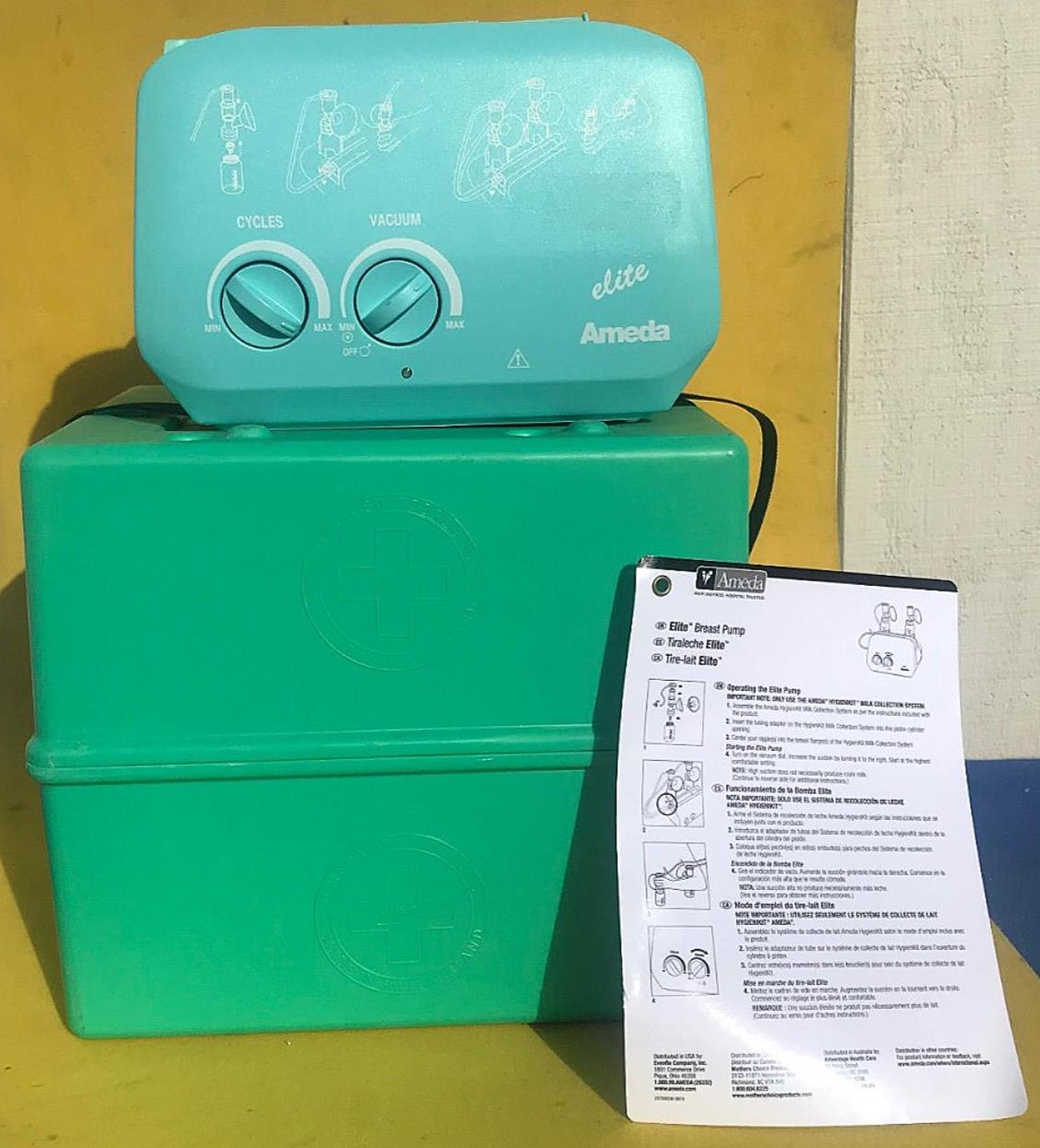 AMEDA ELITE BREAST PUMP with Protective CASE "NOT A RENTAL UNIT" WATCH VIDEO