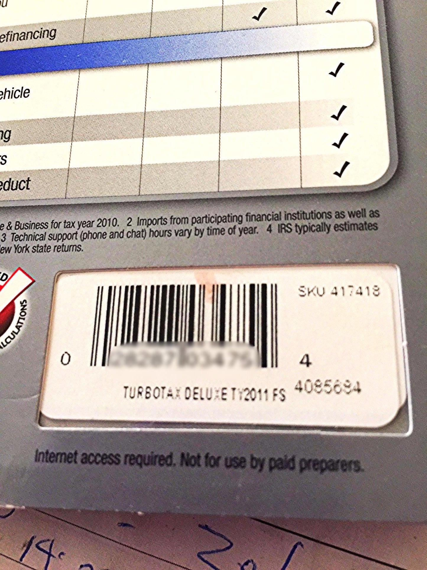 BRAND NEW INSIDE SEALED BOX 2011 TURBOTAX DELUXE FEDERAL RETURNS PLUS E-File