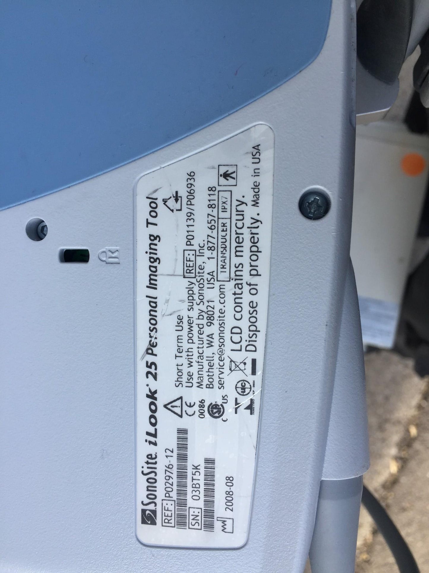 iLOOK SONOSITE L25 PERSONAL IMAGING TOOL ULTRASOUND STAND TRANSDUCER WATCH VIDEO