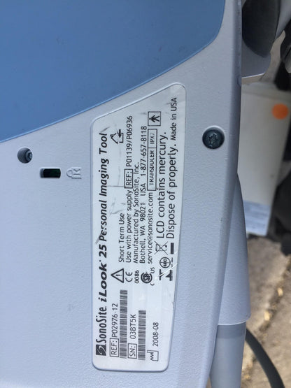 iLOOK SONOSITE L25 PERSONAL IMAGING TOOL ULTRASOUND STAND TRANSDUCER WATCH VIDEO