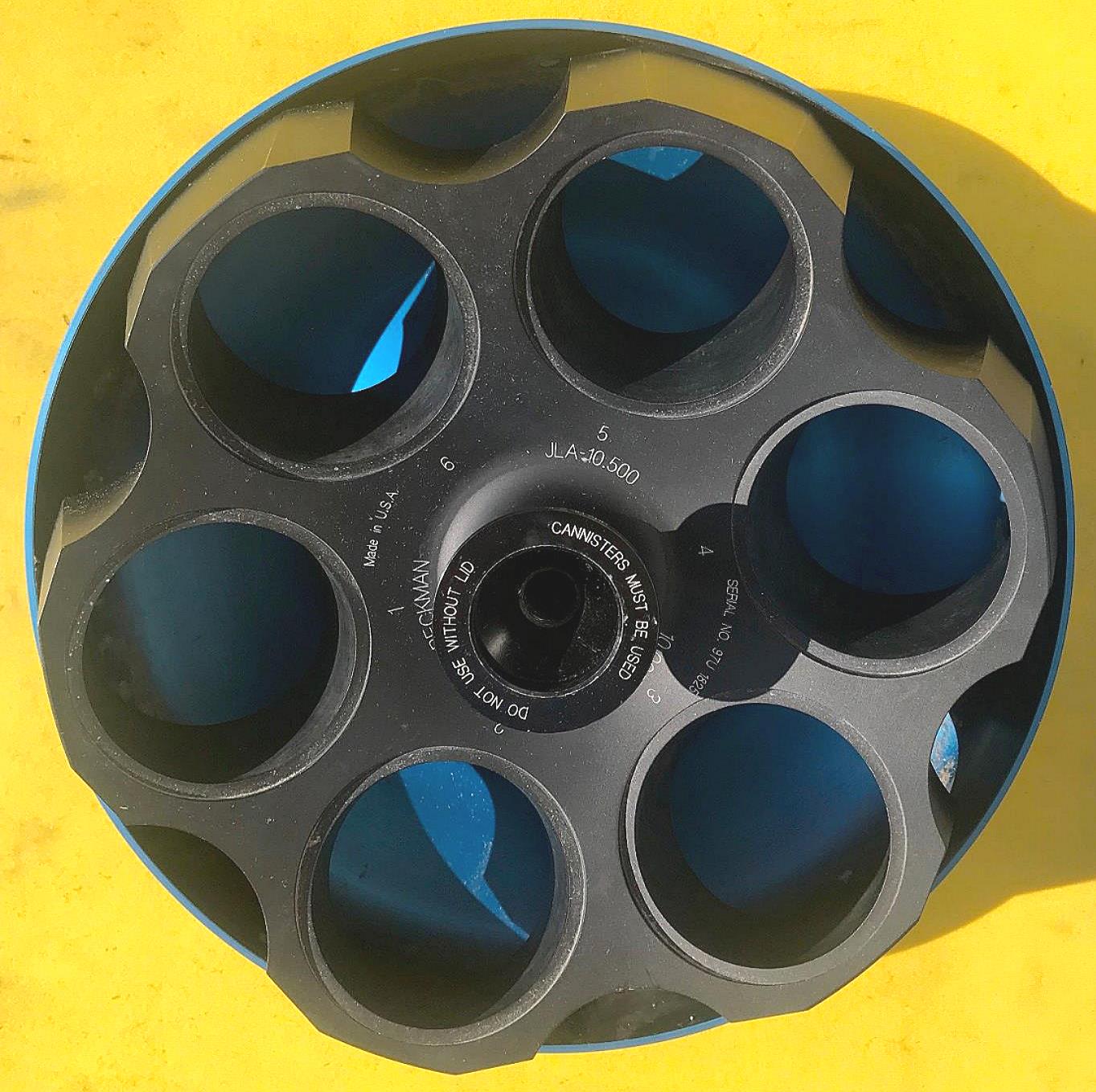 BECKMAN J-LITE JLA10500 AVANTI CENTRIFUGE ROTOR 4CANISTER 100%Test 90dayWARRANTY