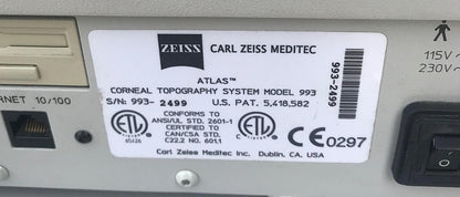 ZEISS ATLAS CORNEAL 9000 TOPOGRAPHY MODEL 993 & POWER TABLE PRINTER WATCH VIDEO