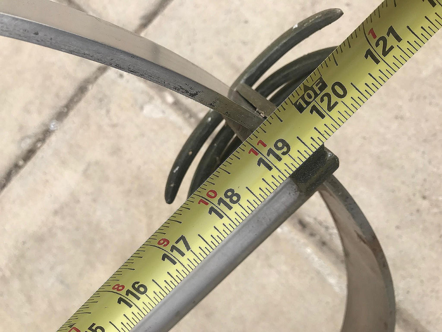 RARE VINTAGE 10FT LONG STAINL STEEL KITCHEN POT HOLDER RACK BRASS HOOKS FREESHIP