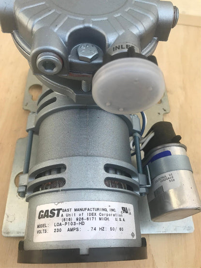 NEW GAST 220Volt LOA-P103-HD OIL LESS ROCKING PISTON .83cfm VACUUM PUMP FREESHIP
