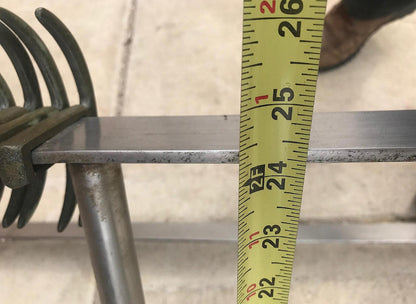 RARE VINTAGE 10FT LONG STAINL STEEL KITCHEN POT HOLDER RACK BRASS HOOKS FREESHIP