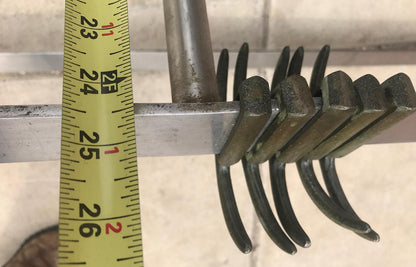 RARE VINTAGE 10FT LONG STAINL STEEL KITCHEN POT HOLDER RACK BRASS HOOKS FREESHIP