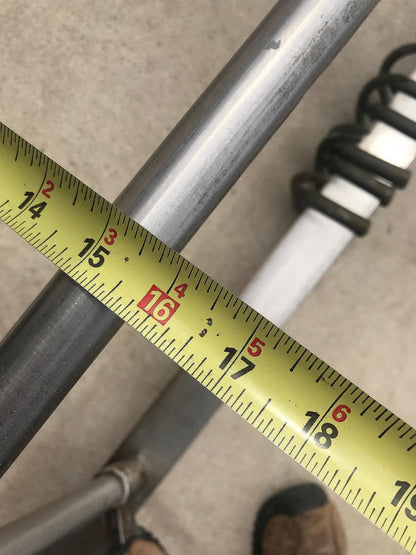 RARE VINTAGE 10FT LONG STAINL STEEL KITCHEN POT HOLDER RACK BRASS HOOKS FREESHIP