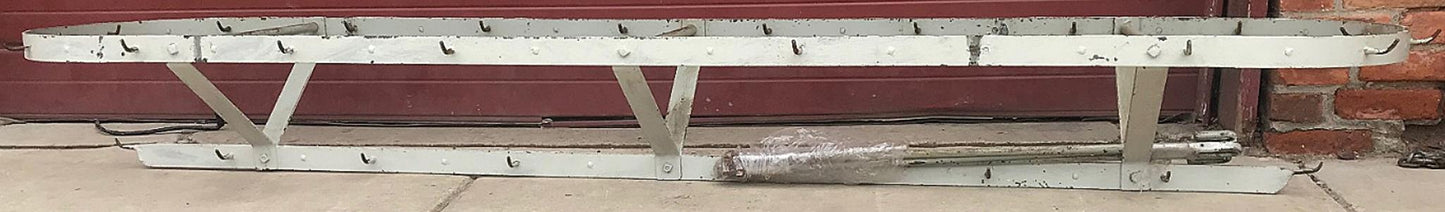 RARE VINTAGE 110"WIDE INDUSTRIAL100%BRASS KITCHEN CEILING POT HOLDER RACK HANGER