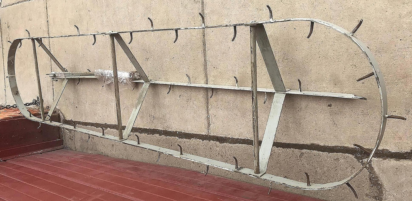 RARE VINTAGE 110"WIDE INDUSTRIAL100%BRASS KITCHEN CEILING POT HOLDER RACK HANGER