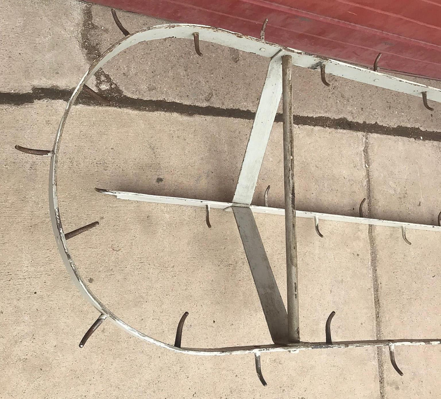 RARE VINTAGE 110" WIDE 100% BRASS KITCHEN POT HOLDER RACK with HANGERS FREE SHIP