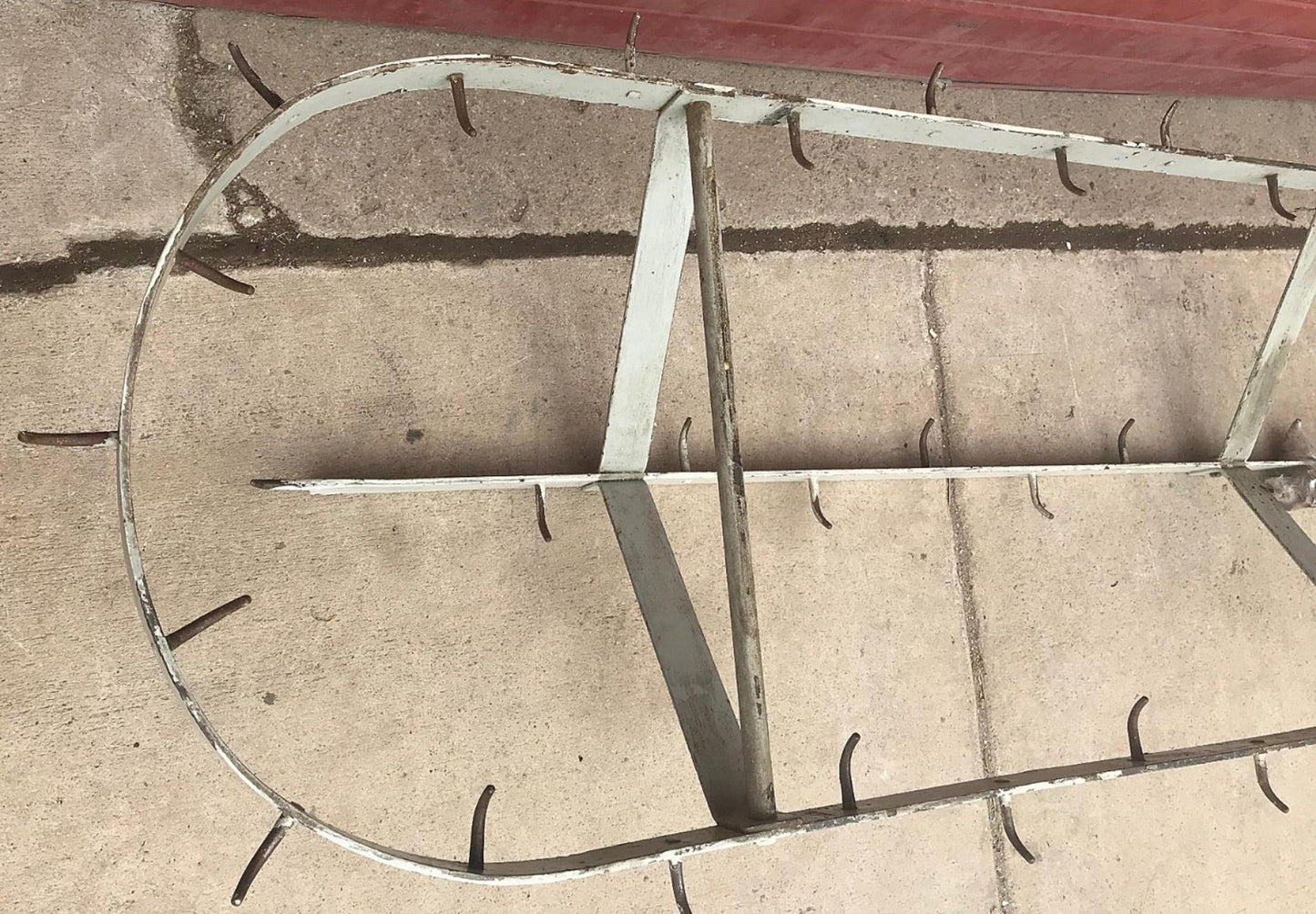 RARE VINTAGE 110" WIDE 100% BRASS KITCHEN POT HOLDER RACK with HANGERS FREE SHIP