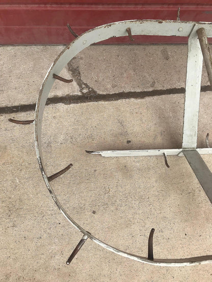 RARE VINTAGE 110"WIDE INDUSTRIAL100%BRASS KITCHEN CEILING POT HOLDER RACK HANGER