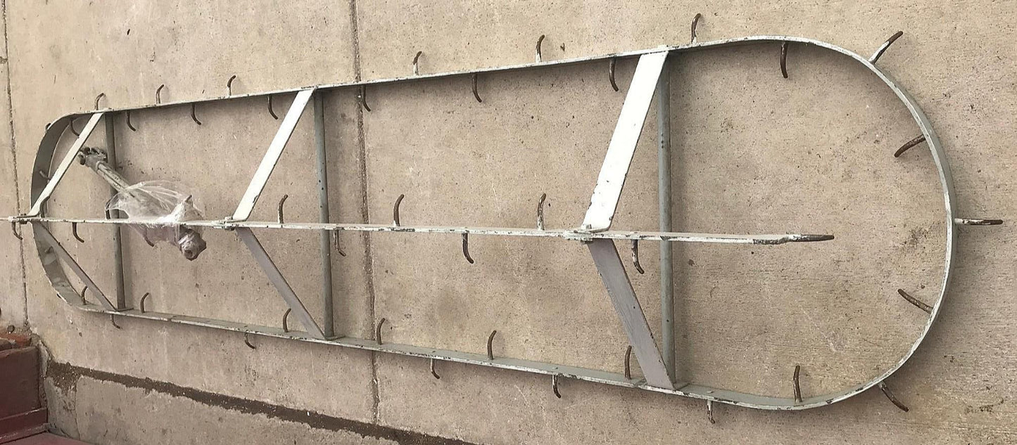 RARE VINTAGE 110" WIDE 100% BRASS KITCHEN POT HOLDER RACK with HANGERS FREE SHIP