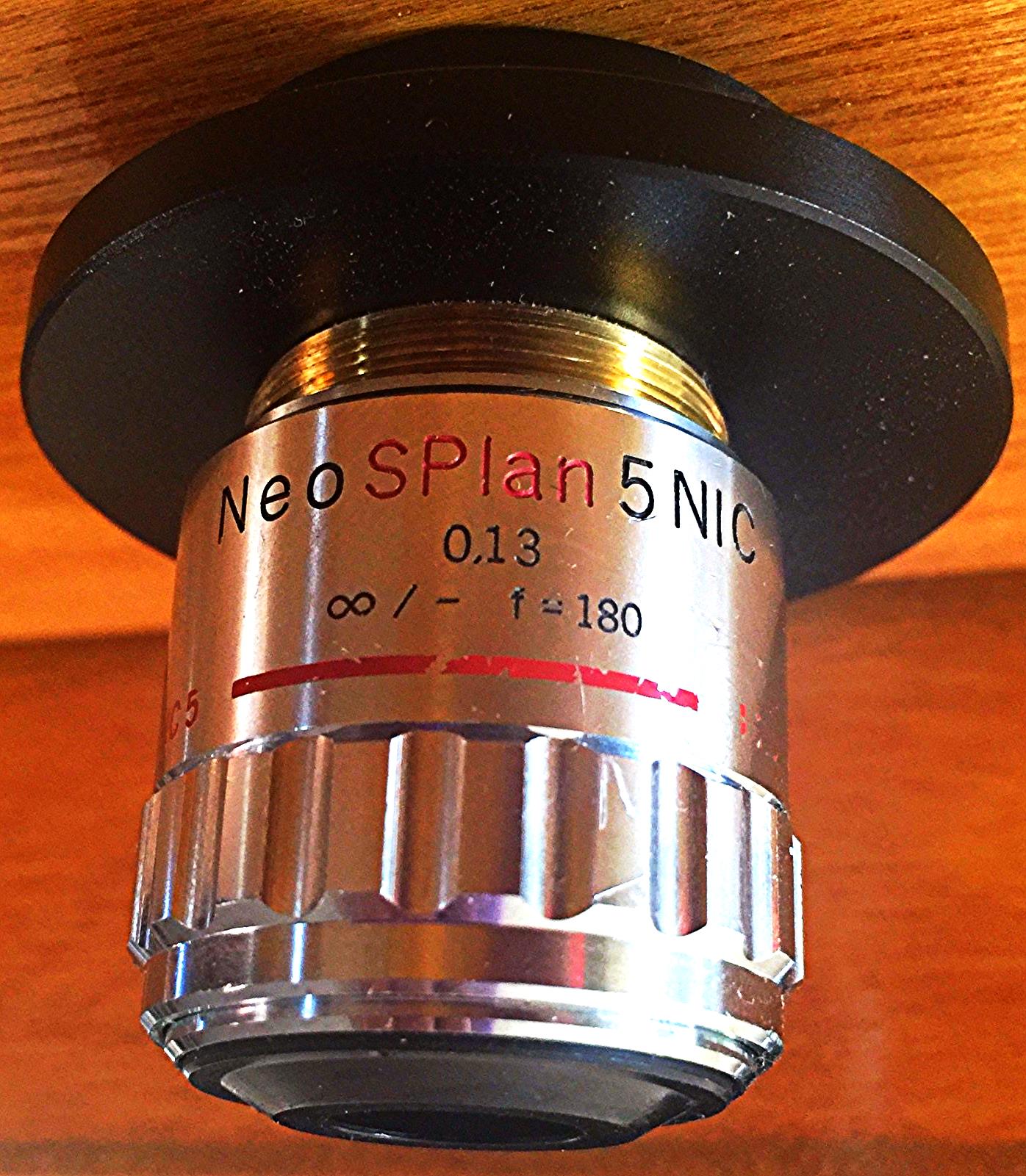 OLYMPUS NEOSPLAN IC 5 / 0.13 MICROSCOPE OBJECTIVE LENS f180 FREE SHIPPING