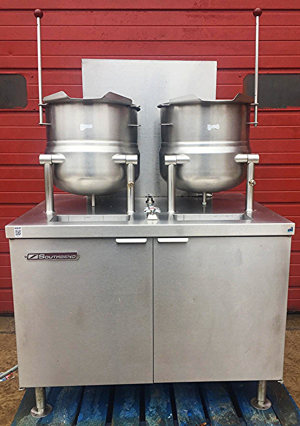 SOUTHBEND GMT-10S-10 TWO 10 QUART KETTLE GAS STEAMER BOILER TILT JACKET STEAM