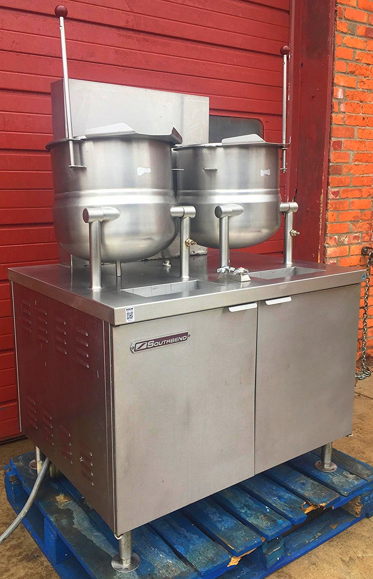 SOUTHBEND GMT-10S-10 TWO 10 QUART KETTLE GAS STEAMER BOILER TILT JACKET STEAM