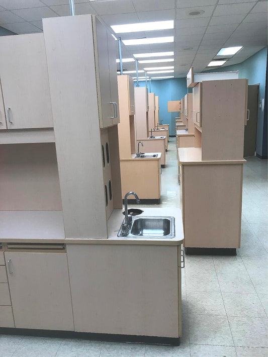 LOT OF SINK LAB DENTAL CLINIC HOSPITAL FURNITURE CABINETRY FREE SHIP WATCH VIDEO