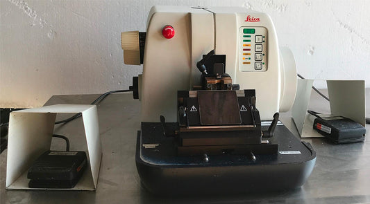 LEICA RM 2155 AUTO MICROTOME with FOOT PEDAL 100%GUARANTEED WATCH VIDEO FREESHIP