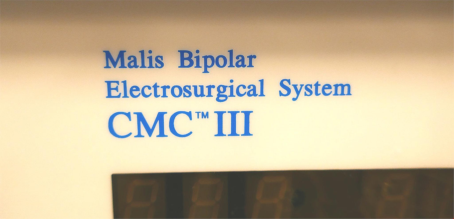 MALIS CMC-III BIPOLAR SYSTEM ELECTROSURGICAL CMC IRRIGATION MODULE 1000 WARRANTY
