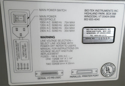 BIO-TEK INSTRUMENTS MICROPLATE AUTOREADER EL311 NO CARD 90-DAY-WARRANTY FREESHIP