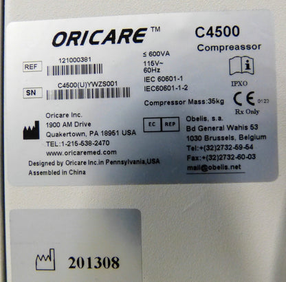 ORICARE® C4500 MEDICAL DRIED FILTERED PATIENT AIR COMPRESSOR FREE SHIPPING
