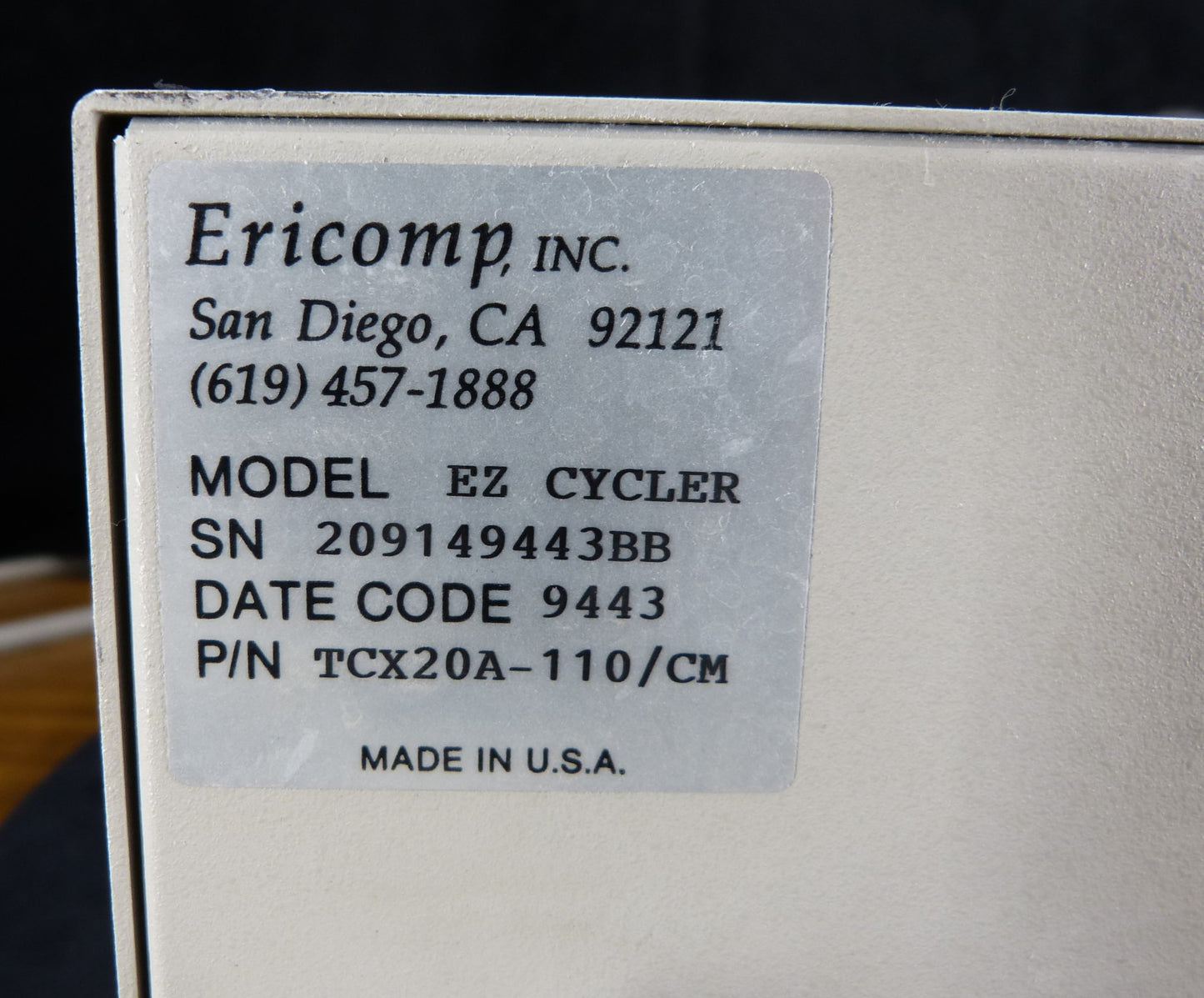 Ericomp DeltaCycler II Twin Block Thermal System FREE SHIP