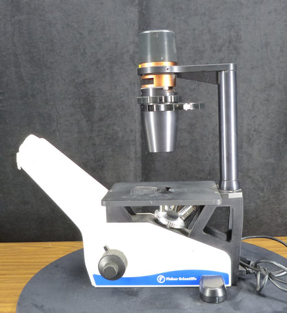 FISHER SCIENTIFIC Cat 12-560-45 MICROMASTER INVERTED PHASE MICROSCOPE FREE SHIP