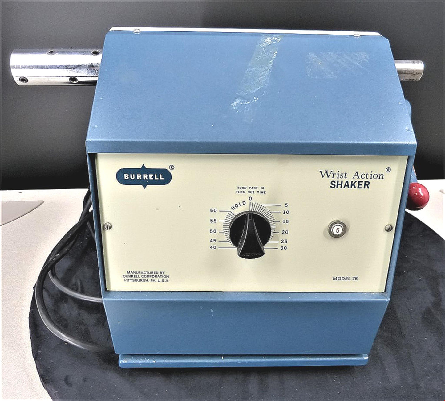 BURRELL MODEL 75 WRIST ACTION LAB SHAKER MIXER STIRRER SIMETHICONE WATCH VIDEO