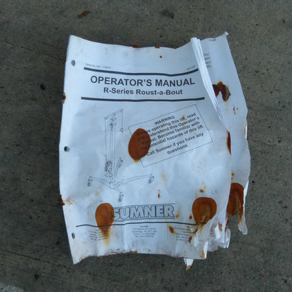 SUMNER R-250 25Feet ROUST-A-BOUT 1.500Pound PIPE & MATERIAL LIFT FREE-SHIPPING