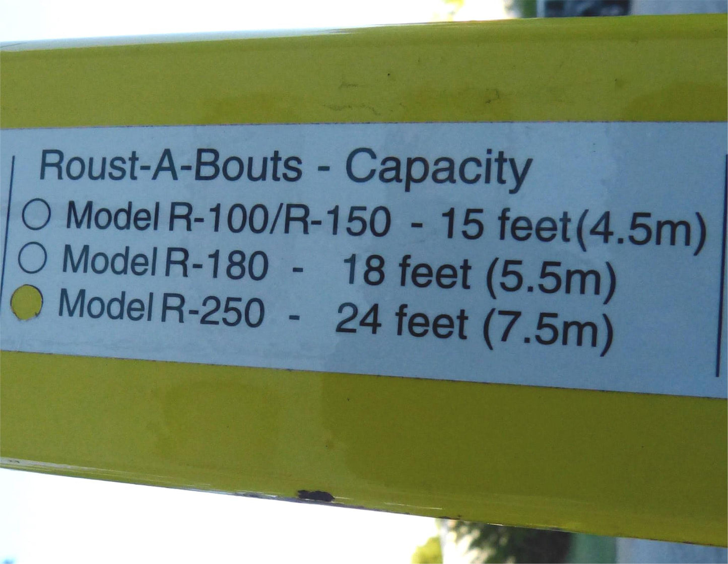 SUMNER R-250 25Feet ROUST-A-BOUT 1.500Pound PIPE & MATERIAL LIFT FREE-SHIPPING