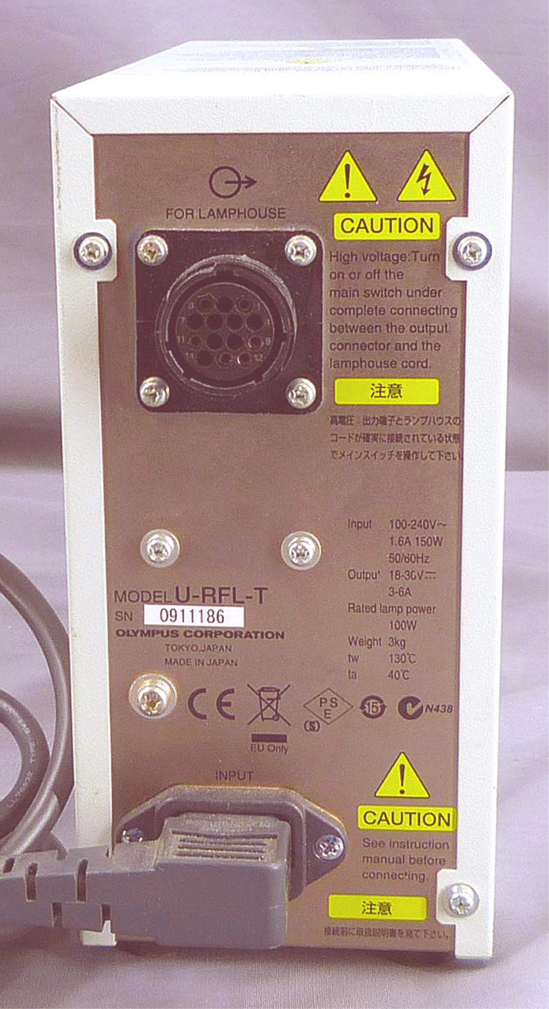 OLYMPUS U-RFL-T POWER SUPPLY and U-LH100HGAPO FLUORESCENCE LIGHT SOURCE FREESHIP