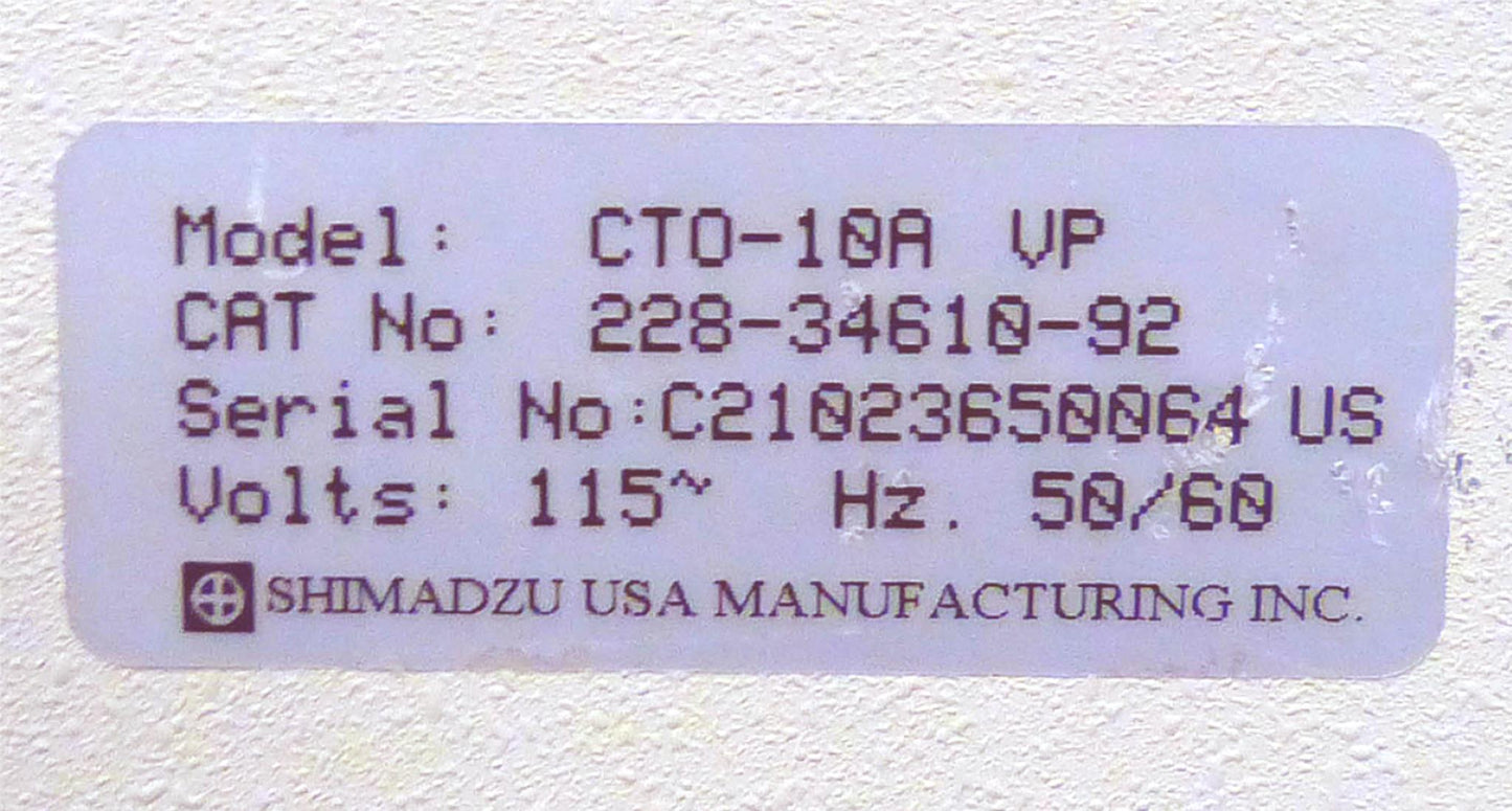 SHIMADZU SCL-10A RF-10A CTO-10AVP LC-10AD CHROMATOGRAPHY 90DAYWARRANTY FREE SHIP