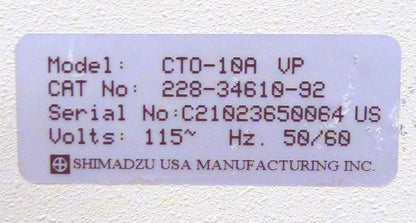 SHIMADZU SCL-10A RF-10A CTO-10AVP LC-10AD CHROMATOGRAPHY 90DAYWARRANTY FREE SHIP