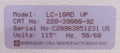 SHIMADZU SCL-10A VP RF-10A XL CTO-10AS LC VP LC-10AD HPLC 90DAYWARRANTY FREESHIP