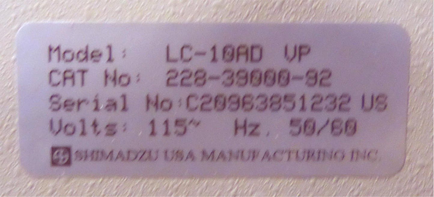 SHIMADZU SCL-10AVP CTO-10AS RF-10AXL SIL-10AD LC-10A HPLC 90DAYWARRANTY FREESHIP